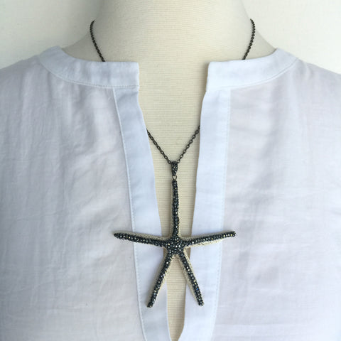 Pave' Starfish Necklace